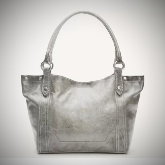 Frye Leather Distressed Melissa Large Shoulder Tote Bag - Picture 1 of 10